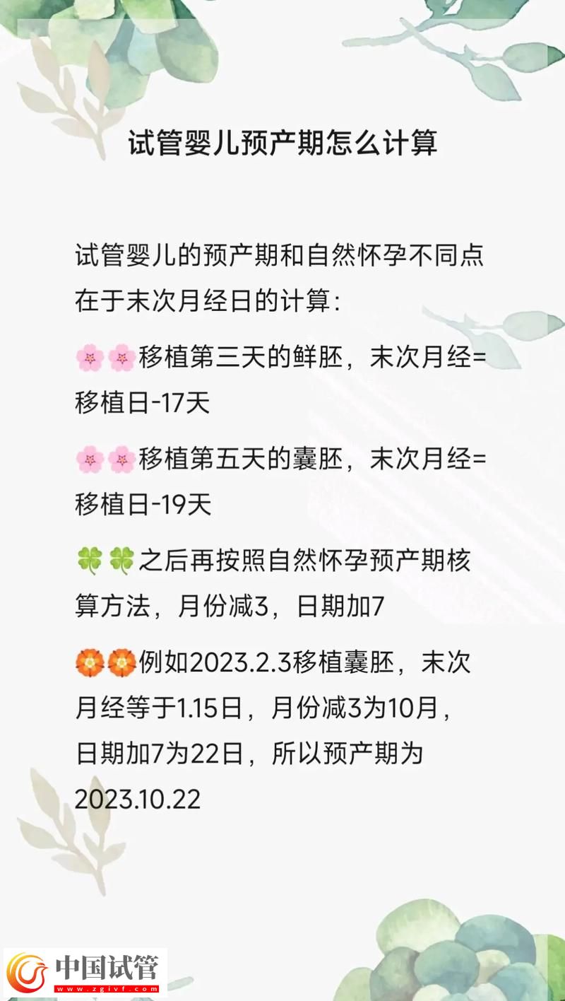 试管婴儿的孕期计算方法(图1) 试管婴儿的孕期计算方法(图1)